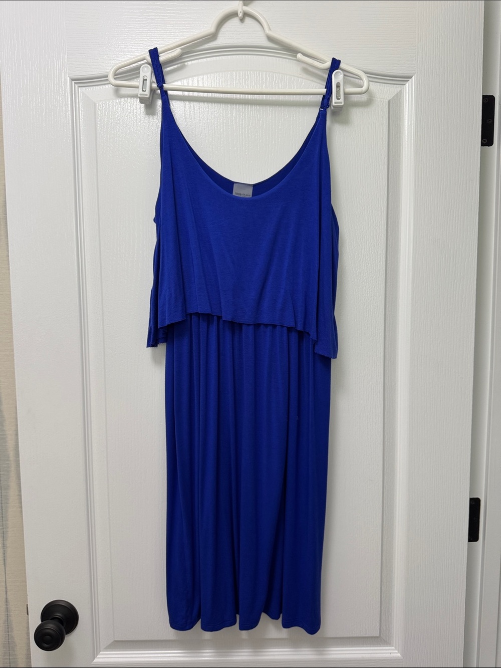 Motherhood, maternity Royal Blue Women's Layered Slip Dress